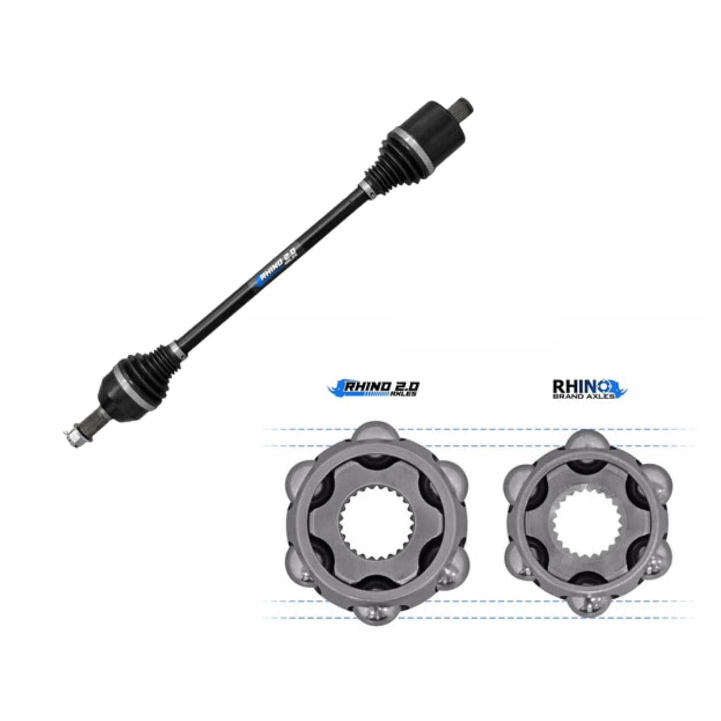 SuperATV Rhino 2.0 Heavy Duty Axle Front 2004040066